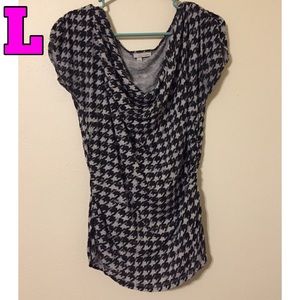 Halogen houndstooth blouse